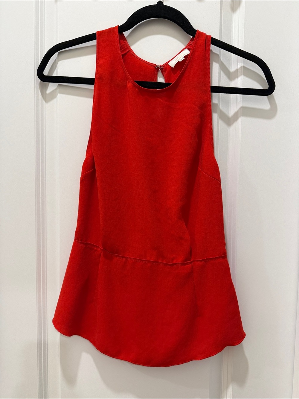 Wilfred Red Sleeveless Peplum Top